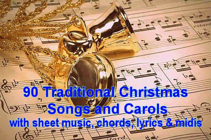 90 trditional Christmas songs and Carols-sheet,music,chords,lyrics