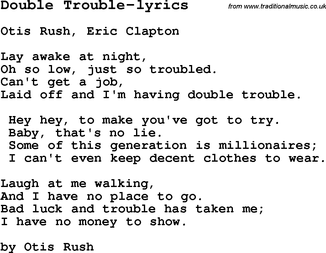 Trouble Lyrics