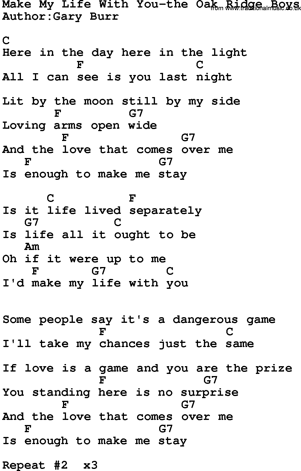 country music lyrics about life