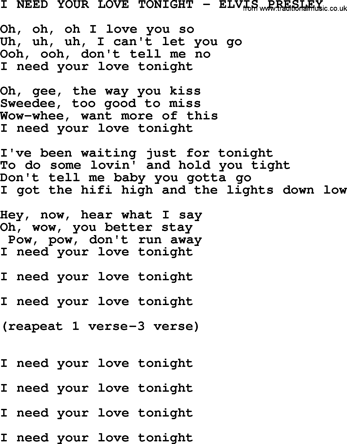 I'm Falling In Love Tonight Lyrics - Elvis Presley - Only on JioSaavn
