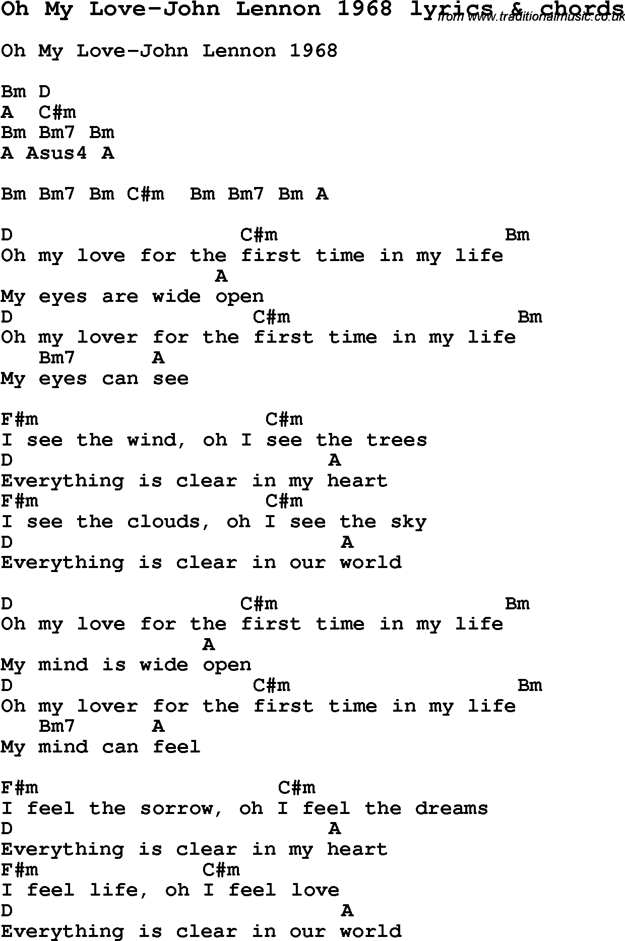 Love John Lennon Lyrics