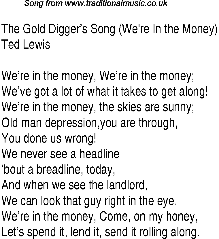 Annotated lyrics gold digger